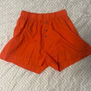 Back Beat Co. High Waist Orange Shorts